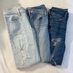 7 pairs of american eagle jeans!!